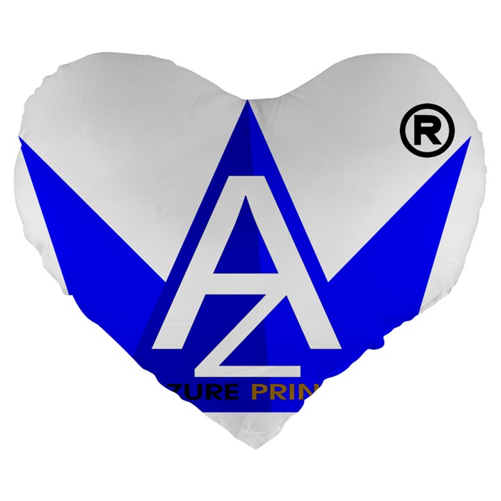 Azure Prince Large 19  Premium Heart Shape Cushions