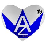 Azure Prince Large 19  Premium Heart Shape Cushions Back