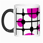 Magenta circles Morph Mugs Left