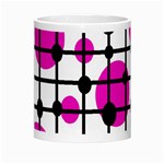 Magenta circles Morph Mugs Center