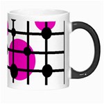 Magenta circles Morph Mugs Right