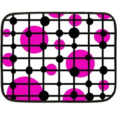 Magenta Circles Fleece Blanket (mini)