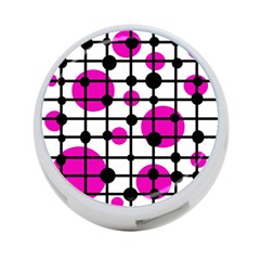 Magenta Circles 4-port Usb Hub (one Side) by Valentinaart