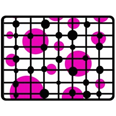 Magenta Circles Fleece Blanket (large) 