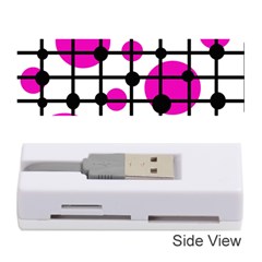 Magenta Circles Memory Card Reader (stick) 