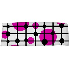 Magenta Circles Body Pillow Case (dakimakura)