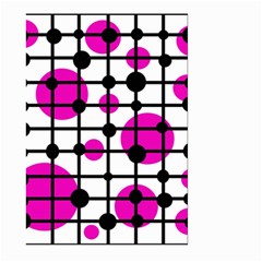 Magenta Circles Large Garden Flag (two Sides)