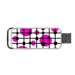 Magenta Circles Portable Usb Flash (two Sides)