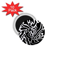 Black And White Decor 1 75  Magnets (10 Pack)  by Valentinaart