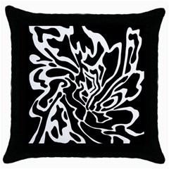 Black And White Decor Throw Pillow Case (black) by Valentinaart