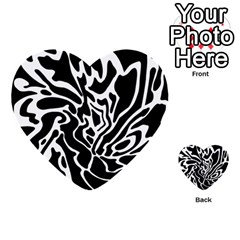 Black And White Decor Multi-purpose Cards (heart)  by Valentinaart