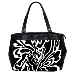 Black And White Decor Office Handbags (2 Sides)  by Valentinaart