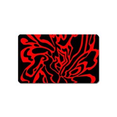 Red And Black Decor Magnet (name Card) by Valentinaart