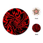 Red and black decor Playing Cards (Round)  Front