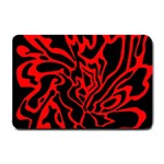 Red and black decor Small Doormat  24 x16  Door Mat