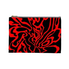 Red And Black Decor Cosmetic Bag (large)  by Valentinaart