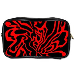 Red And Black Decor Toiletries Bags 2-side by Valentinaart