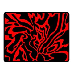 Red And Black Decor Fleece Blanket (small)