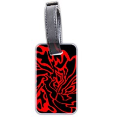 Red And Black Decor Luggage Tags (two Sides) by Valentinaart