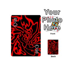 Red And Black Decor Playing Cards 54 (mini)  by Valentinaart