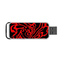 Red And Black Decor Portable Usb Flash (two Sides)