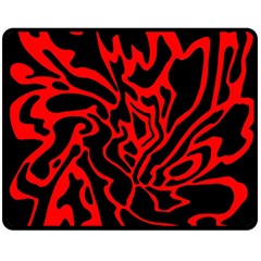 Red And Black Decor Double Sided Fleece Blanket (medium) 