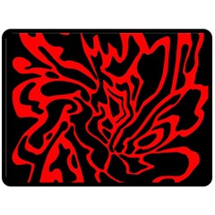 Red And Black Decor Double Sided Fleece Blanket (large) 