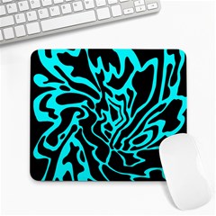 Cyan Decor Large Mousepads by Valentinaart