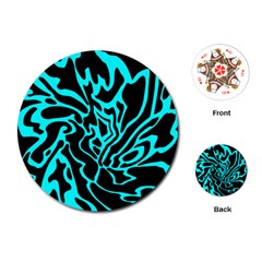 Cyan Decor Playing Cards (round) 