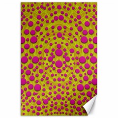 Fantasy Feathers And Polka Dots Canvas 24  X 36  by pepitasart