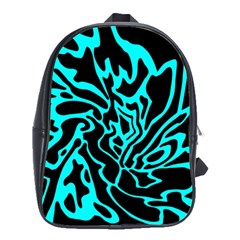 Cyan Decor School Bags(large)  by Valentinaart