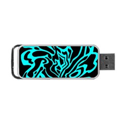 Cyan Decor Portable Usb Flash (one Side)