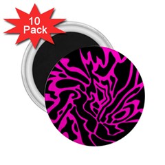 Magenta And Black 2 25  Magnets (10 Pack)  by Valentinaart