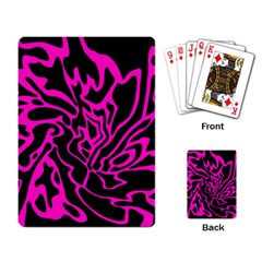 Magenta And Black Playing Card by Valentinaart