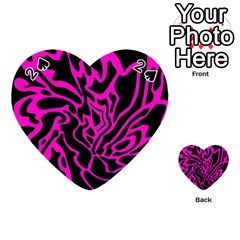 Magenta And Black Playing Cards 54 (heart) 