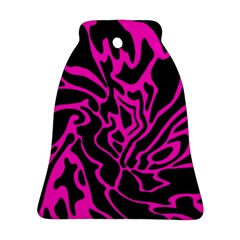 Magenta And Black Bell Ornament (2 Sides)