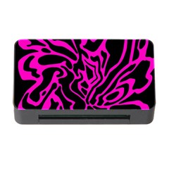 Magenta And Black Memory Card Reader With Cf by Valentinaart