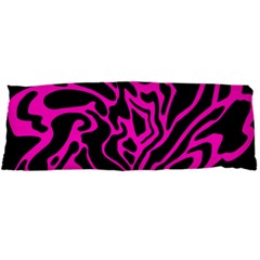 Magenta And Black Body Pillow Case Dakimakura (two Sides) by Valentinaart