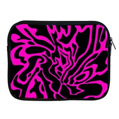 Magenta And Black Apple Ipad 2/3/4 Zipper Cases by Valentinaart