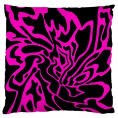 Magenta And Black Standard Flano Cushion Case (two Sides) by Valentinaart