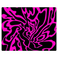 Magenta And Black Double Sided Flano Blanket (medium) 