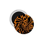 Orange and black 1.75  Magnets Front