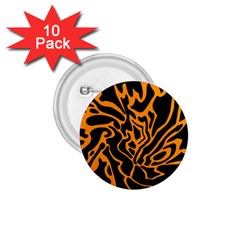 Orange And Black 1 75  Buttons (10 Pack) by Valentinaart