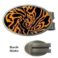 Orange And Black Money Clips (oval)  by Valentinaart