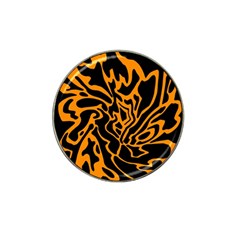 Orange And Black Hat Clip Ball Marker (4 Pack) by Valentinaart