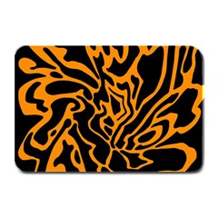 Orange And Black Plate Mats by Valentinaart