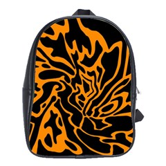 Orange And Black School Bags(large)  by Valentinaart