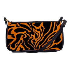 Orange And Black Shoulder Clutch Bags by Valentinaart