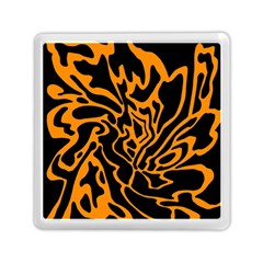 Orange And Black Memory Card Reader (square) 