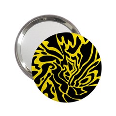 Black And Yellow 2 25  Handbag Mirrors by Valentinaart